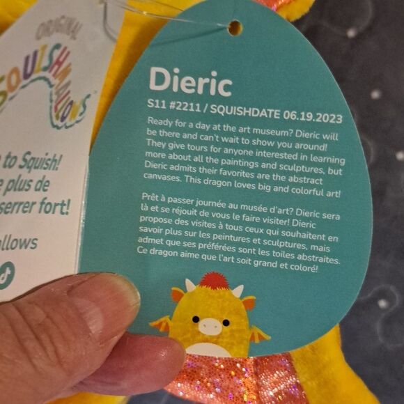 Dieric 11 inch squishmallow new - Picture 3 of 3